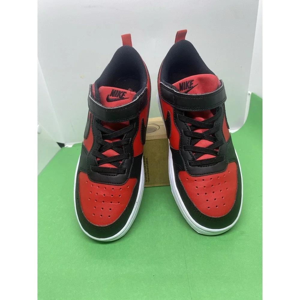 Nike Court Borough Low Recraft PS | Size 2Y| Uni. Red, Blk, Wt | DV5457-600